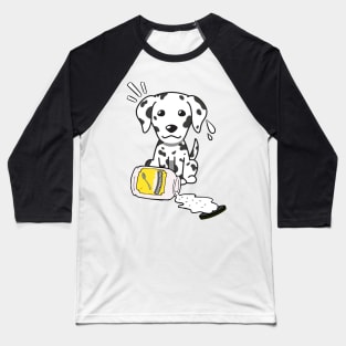 Cute Dalmatian spilled mayonnaise Baseball T-Shirt